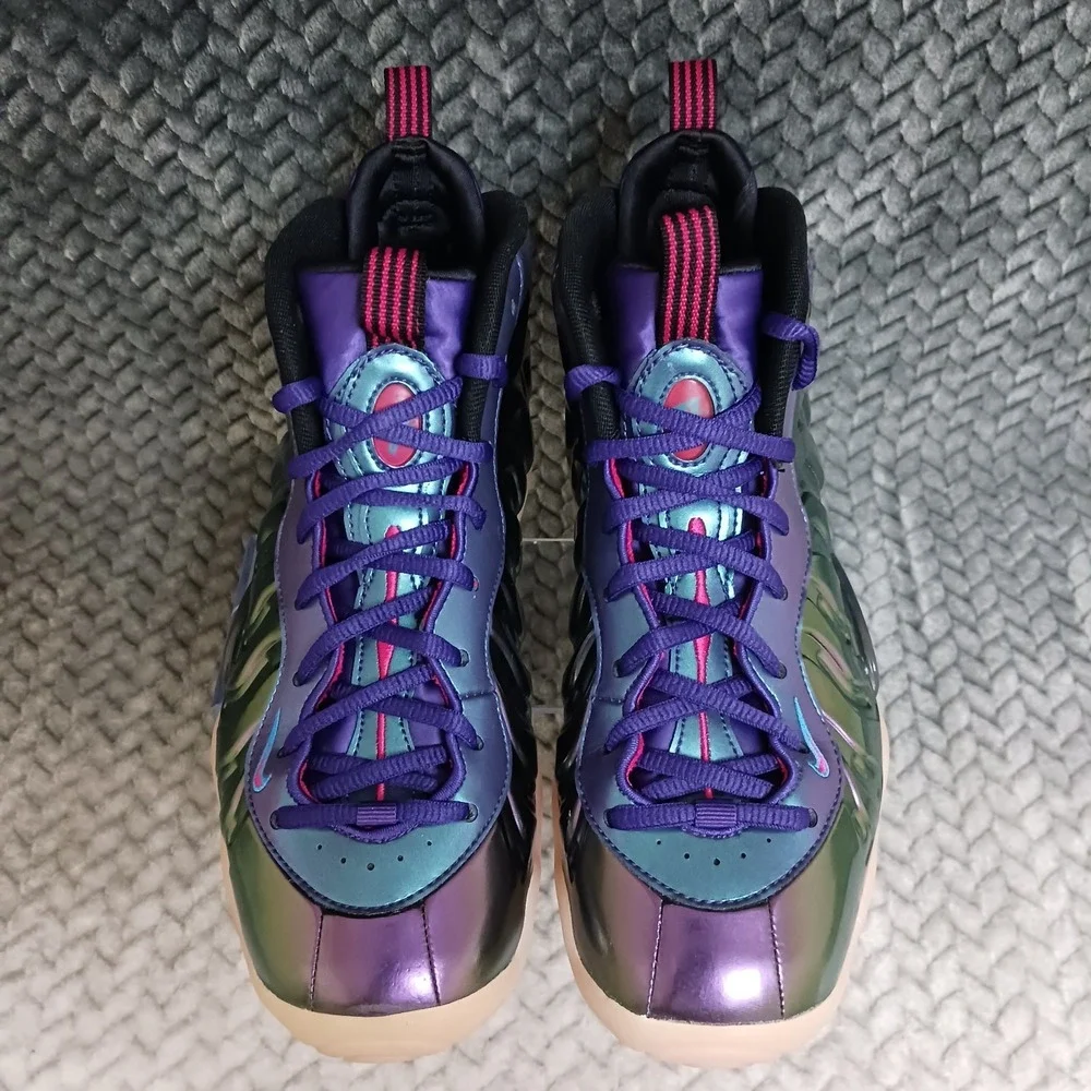 Nike Little Posite One GS Iridescent Purple Youth Basketball Shoes Size 6.5Y